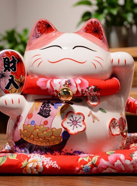 高温瓷招财猫摆件家居开业送礼