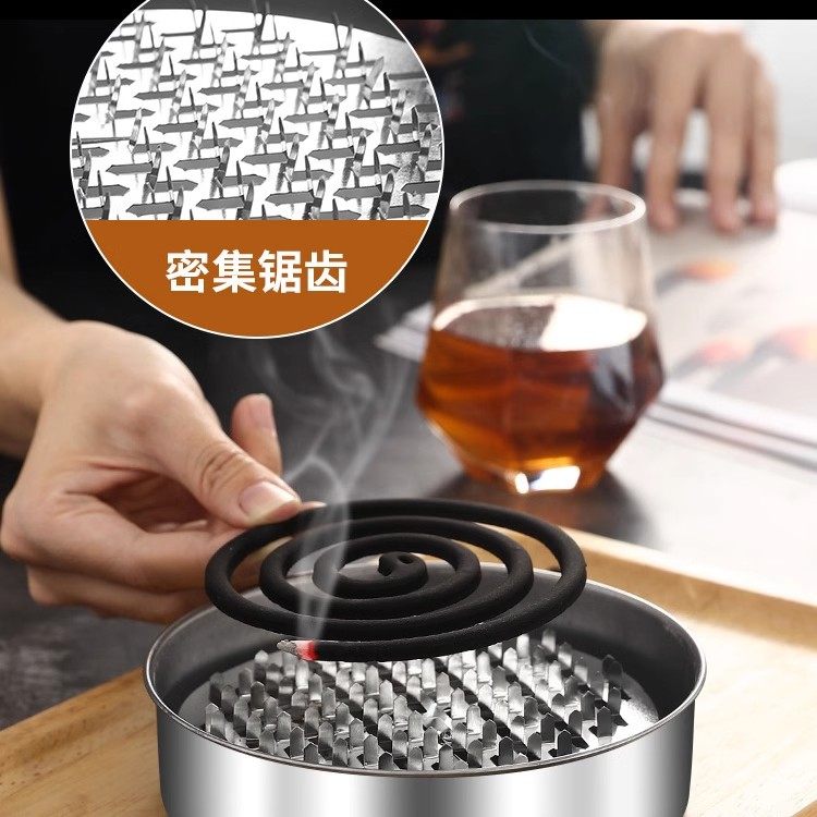 加厚不锈钢蚊香盒家用蚊香托盘加高带盖防火防烫蚊香接灰盒檀香炉,淘宝优惠券,粉丝福利购,淘宝优惠卷