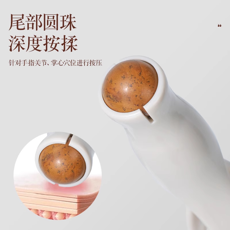 手指按摩器实木质滚轮美指舒压舒缓疲劳关节按摩器材关节放松神器 - 图0