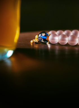 寻回粉蓝色松弛|星月琉璃手链