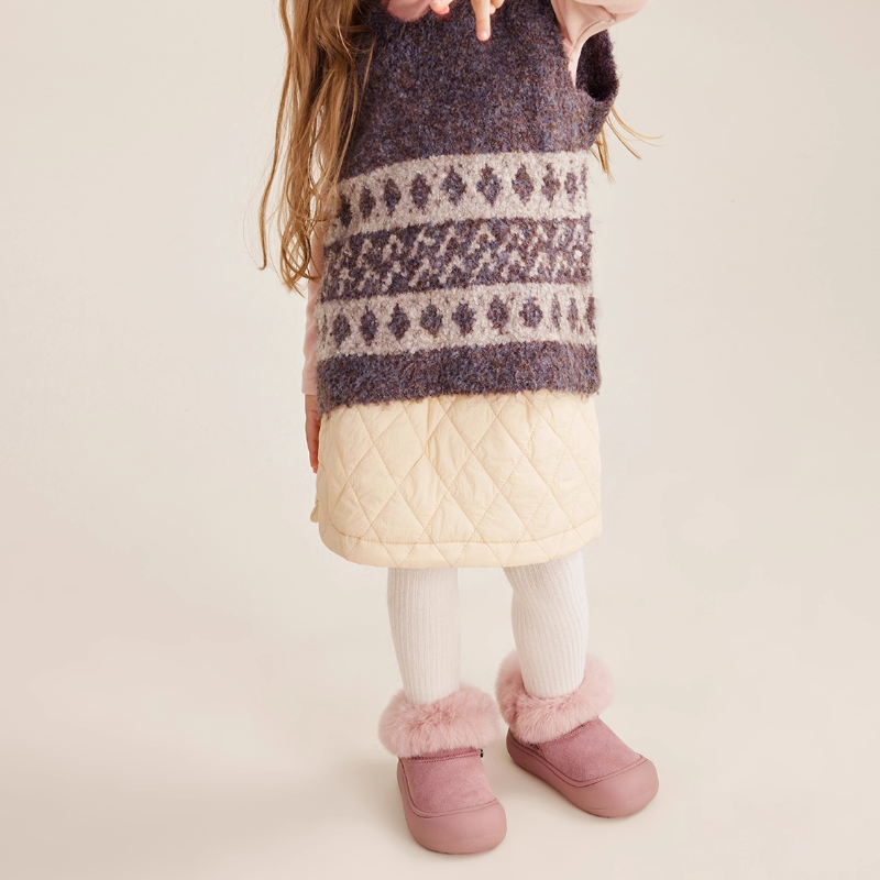 英氏童鞋女童雪地靴冬季新款儿童加绒棉鞋宝宝保暖棉靴女孩大棉鞋,淘宝优惠券,粉丝福利购,淘宝优惠卷