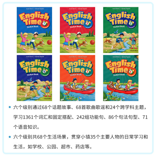 English Time 牛津少儿小学英语教材 综合主教材听说读写故事 1-6 - 图0
