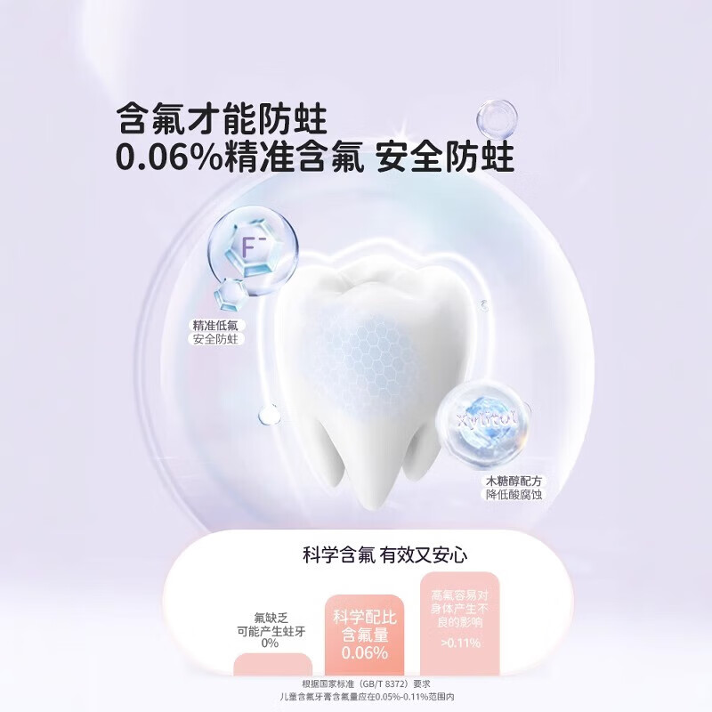 舒客儿童牙膏长效防蛀分龄含氟2-3-6-12岁宝宝换牙期牙刷套装