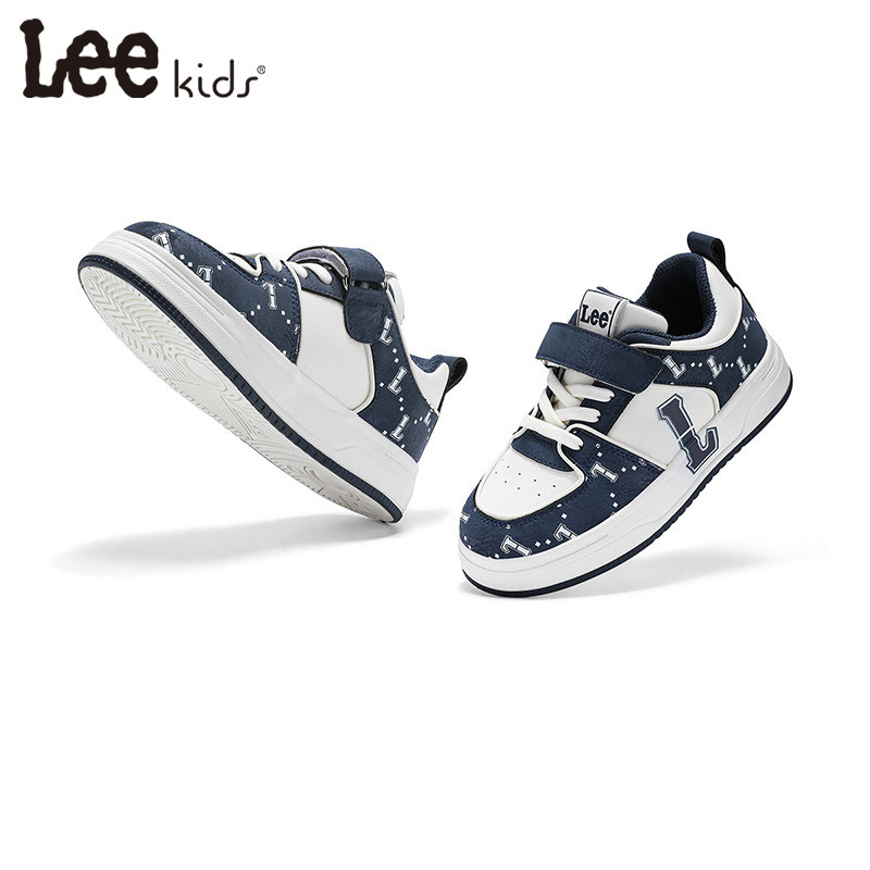 Lee Kids儿童板鞋2026春秋季复古老花校园百搭休闲鞋男女童运动鞋,淘宝优惠券,粉丝福利购,淘宝优惠卷