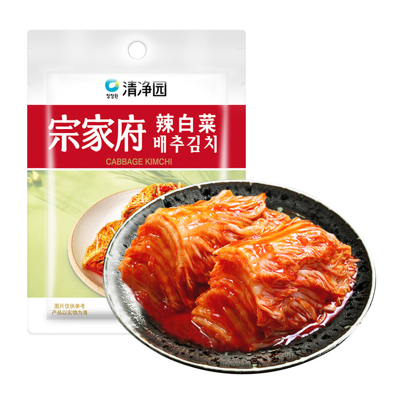 清净园宗家府辣白菜80g韩国泡菜朝鲜风味东北酸菜韩式拉面下饭菜_虎窝淘