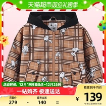 Sannu boy clothing windcoat jacket mens 2022 autumn winter new womens treasure warm blouses CUHK childrens plaid jacket