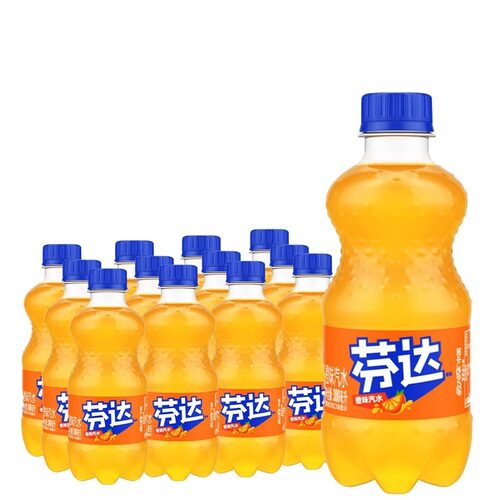 芬达汽水300ml整箱碳酸饮料分享装可乐小瓶橙味瓶装可口经典气泡-图3