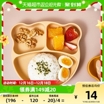 Ellabailly baby dinner plate silicone Tray Baby Suction Disc for anti-burn and anti-fall accessories Bowls Children Cutlery
