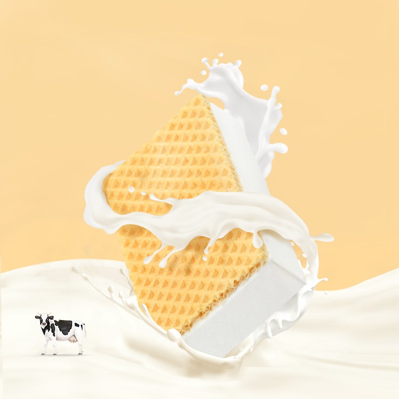 索菲亚威化夹心冰淇淋牛奶65g*4支雪糕 - 图1