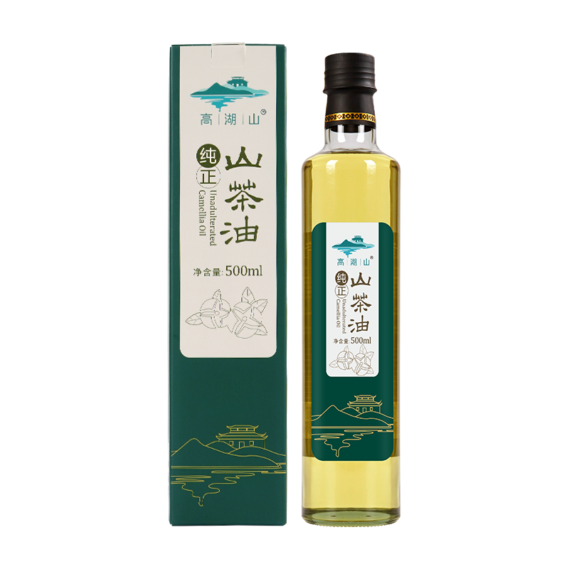 高湖山茶油食用油500ml/瓶纯正野生茶籽油物理压榨婴儿宝宝专用 - 图0