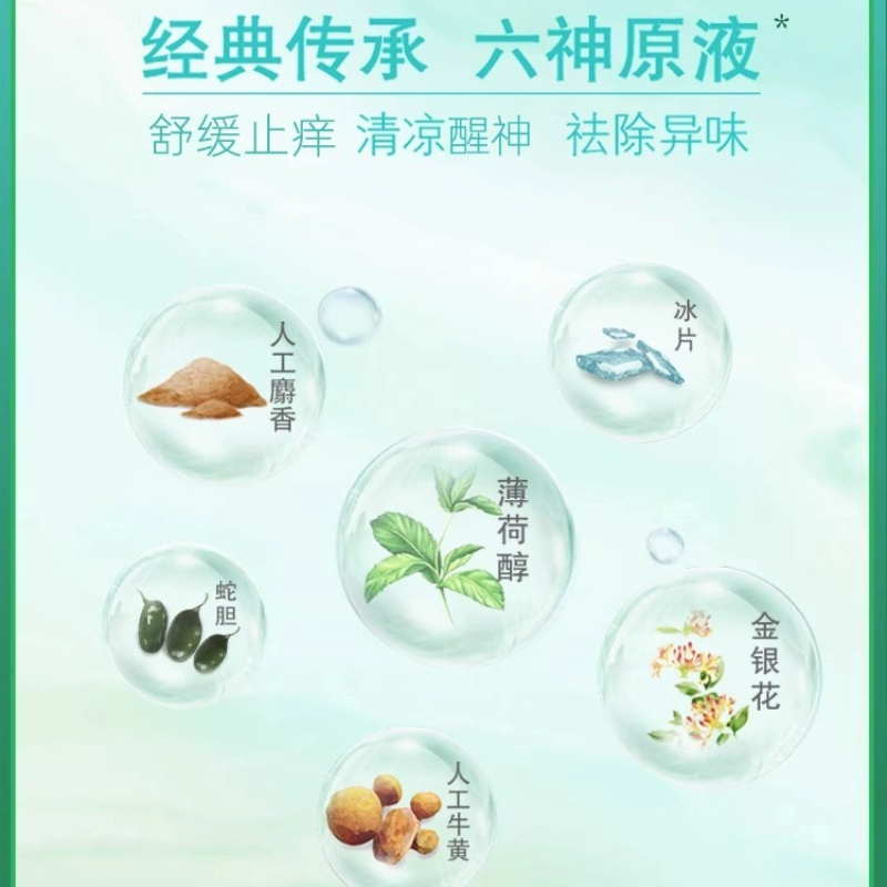 六神花露水经典草本快速止痒180ml×1瓶喷雾装清新扩香老牌国货 - 图3