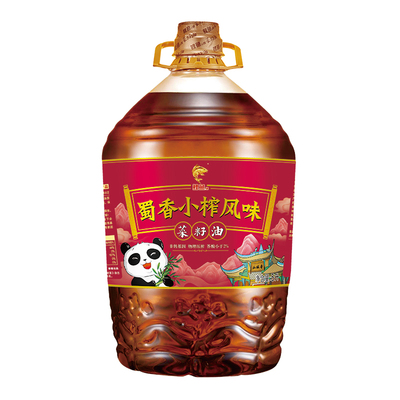 鲤鱼牌非转基因蜀香小榨食用油5L