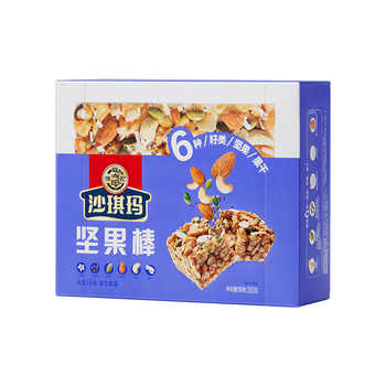 徐福记盒装糕点沙琪玛坚果棒黑糖味350g*3盒小零食实付37.8元到手包邮