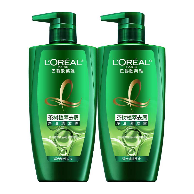 巴黎欧莱雅茶树洗发露500ml养头发 天猫超市洗发水