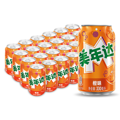 百事可乐美年达碳酸饮料330ml×24罐