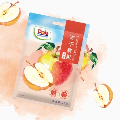 Dole都乐冻干鲜水果苹果干20g*3袋脱水果干冲调烘焙解馋零食磨牙 - 图0