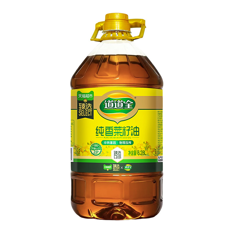 道道全特香菜籽油5L滴滴醇香口味纯正非转基因物理压榨食用油桶装