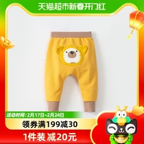 Happy and small bear male and female baby spring and autumn pants baby autummy PP pants clothes toddlers autumn long pants thickened autumn clothing