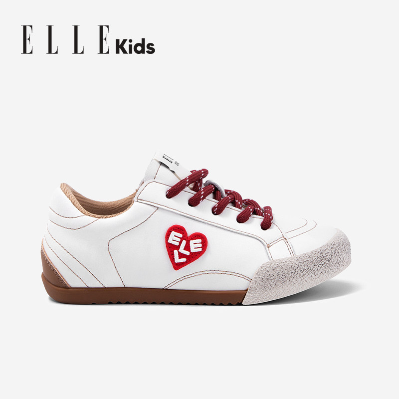 ELLEkids童鞋复古儿童小白鞋女童板鞋2025春秋季新款中大童亲子鞋,淘宝优惠券,粉丝福利购,淘宝优惠卷