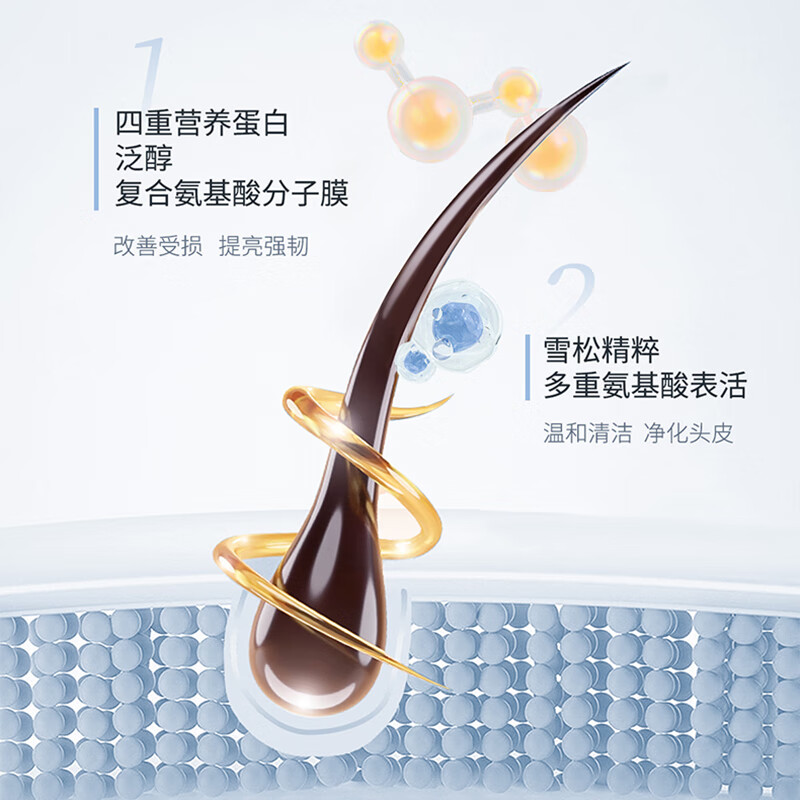 菲诗蔻雪松洗发水护发套装无硅油氨基酸蓬松控油柔顺保湿强韧正品