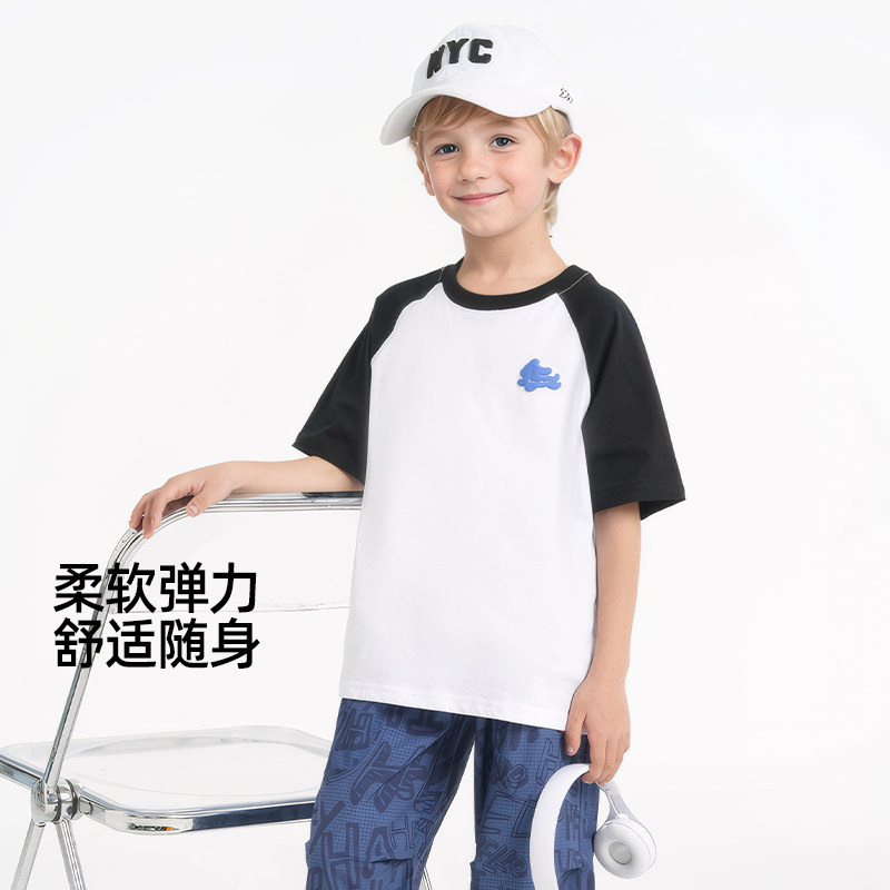 舒贝怡童装男女童短袖t恤2024新款儿童衣服大童夏装纯棉半袖上衣