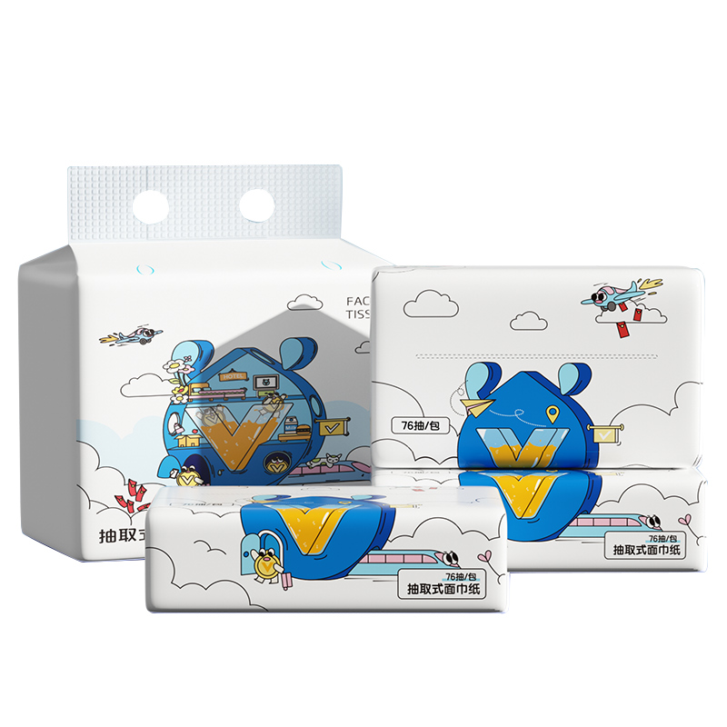 「支付宝会员出品」抽纸76抽*3包装