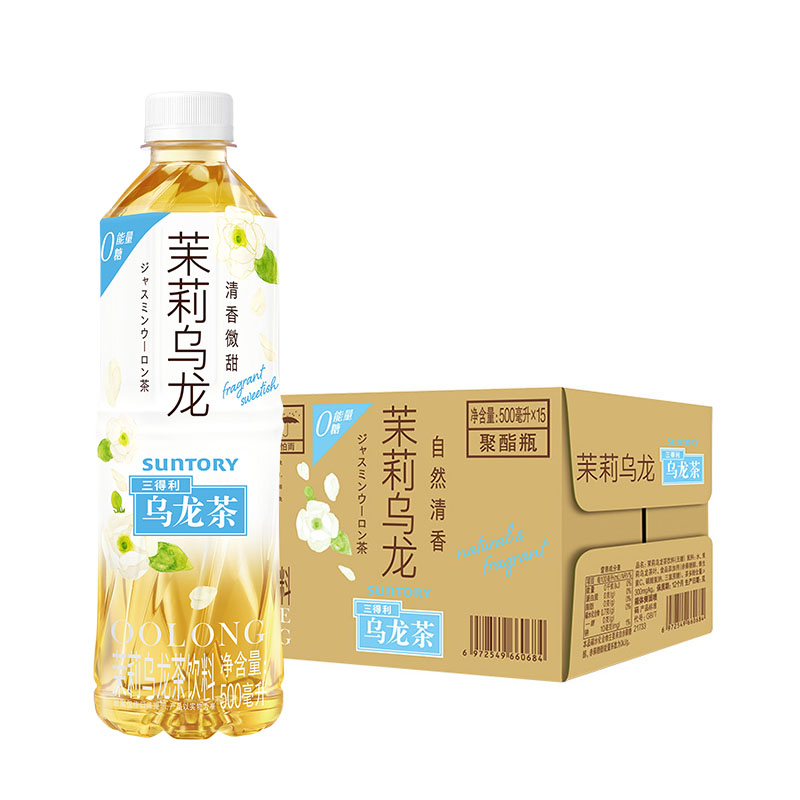 SUNTORY/三得利花式乌龙茶饮料500ml*15瓶整箱 - 图1