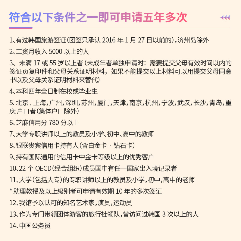 韩国·五年多次旅游签证·广州送签·韩国五年旅游签证多次往返个人旅游材料简化可加急办理广州深圳 - 图1