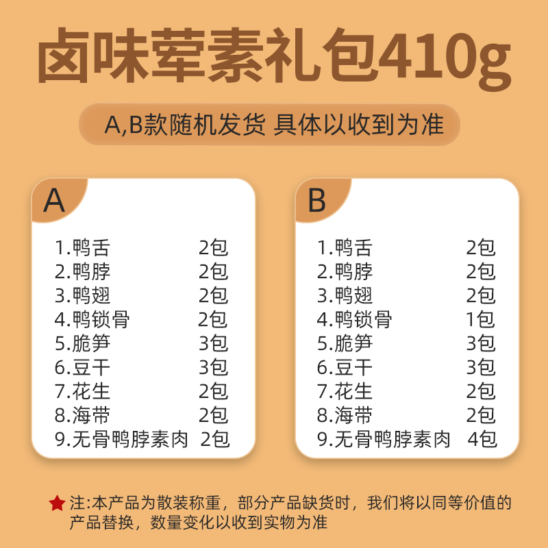 精武荤素卤味麻辣零食大礼包820g鸭舌鸭脖肉干肉食类礼盒熟食-图2