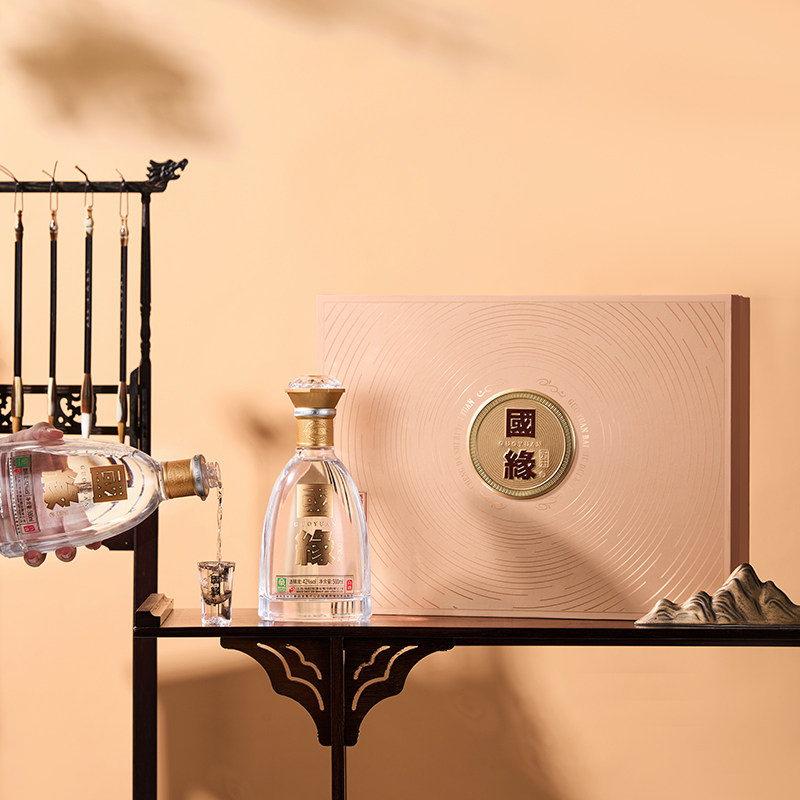 今世缘国缘对开42度500ml*2瓶礼盒装 商务宴请送礼白酒