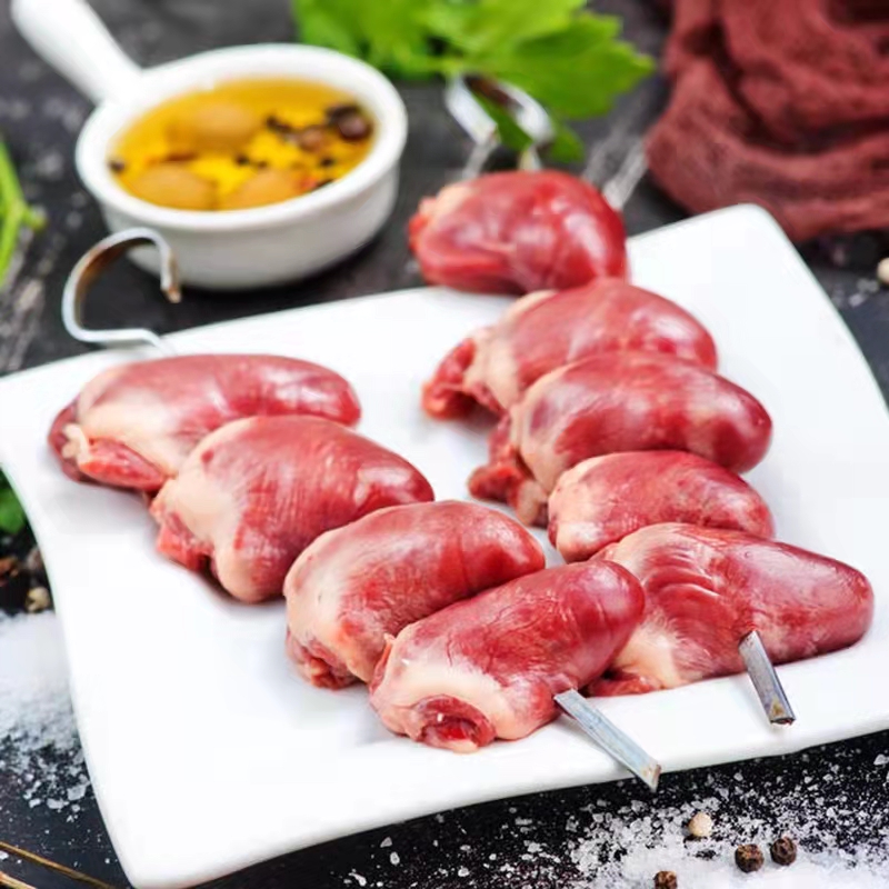 Liuhe duck heart, fresh duck, mixed duck offal, braised skewers, cooked food and barbecue wholesale ingredients