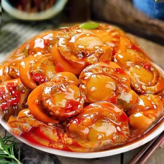 牛海哥扇贝肉香辣海鲜贝类杏鲍菇即食解馋海味熟食休闲小吃