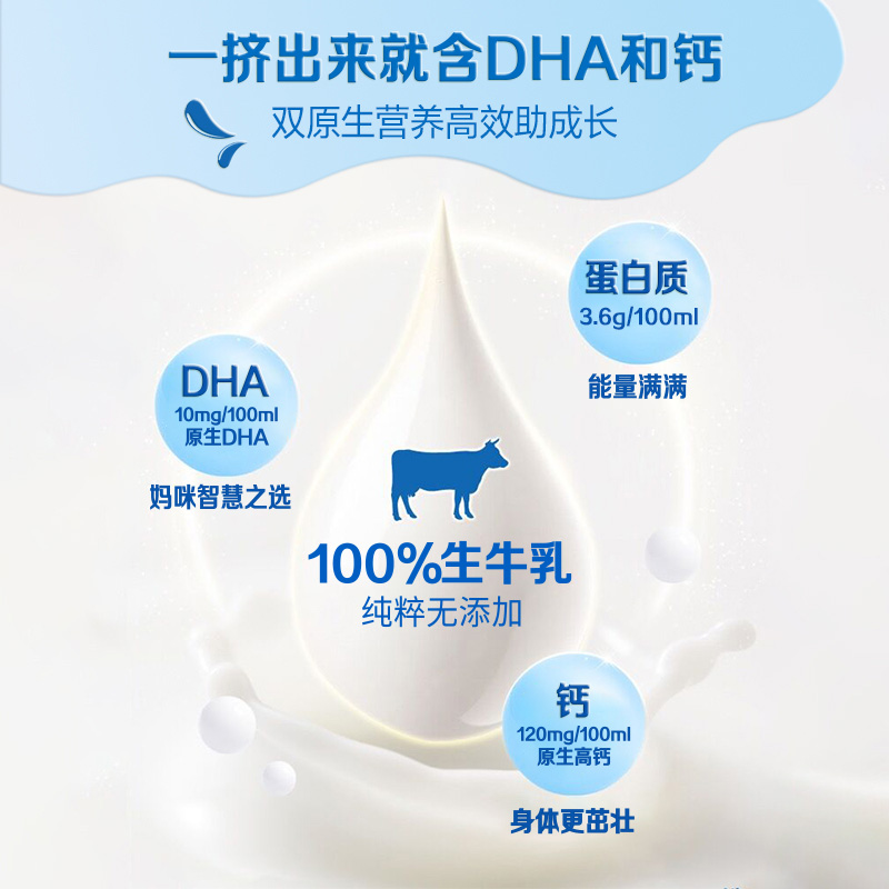 蒙牛未来星双原生纯牛奶125ml×20盒 - 图1