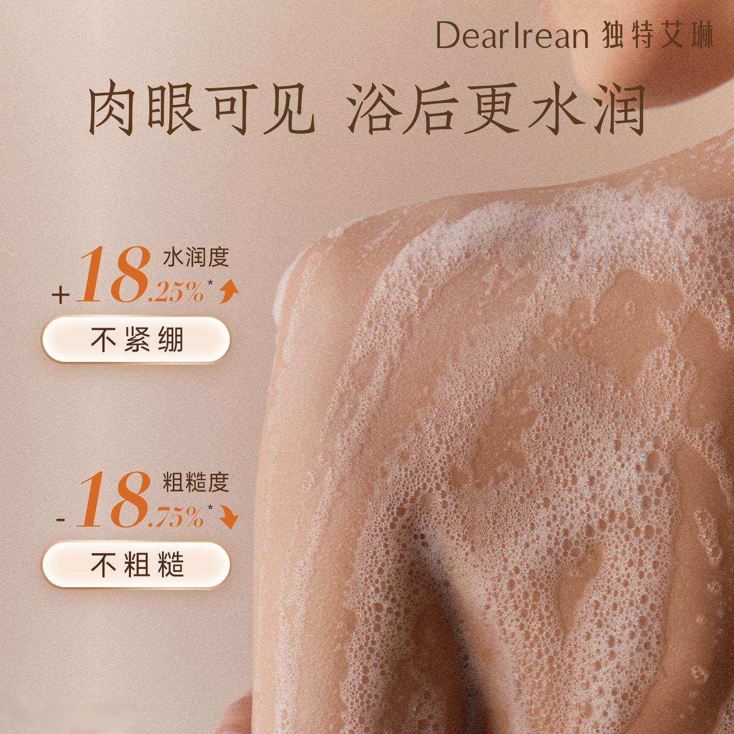 独特艾琳香氛沐浴露持久留香氨基酸保湿不假滑(送沐浴球*1)