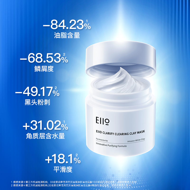 EIIO/奕沃深层清洁收缩毛孔去黑头控油净润泥膜100ml/盒 - 图1