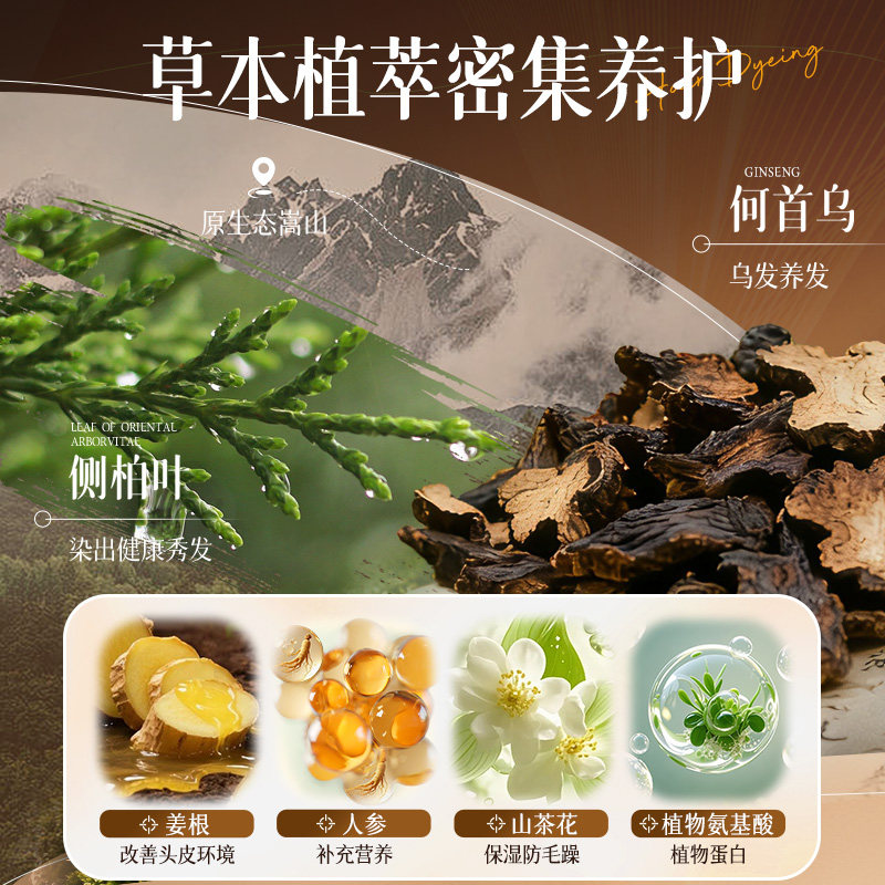 遮盖白发泡泡染发剂天然植物染膏补发根黑茶色男女士老年人专用,淘宝优惠券,粉丝福利购,淘宝优惠卷