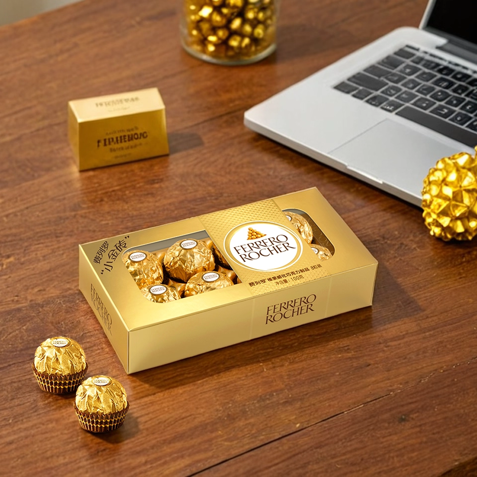 费列罗榛果威化巧克力制品8粒100g*1盒喜糖巧克力礼物礼盒零食