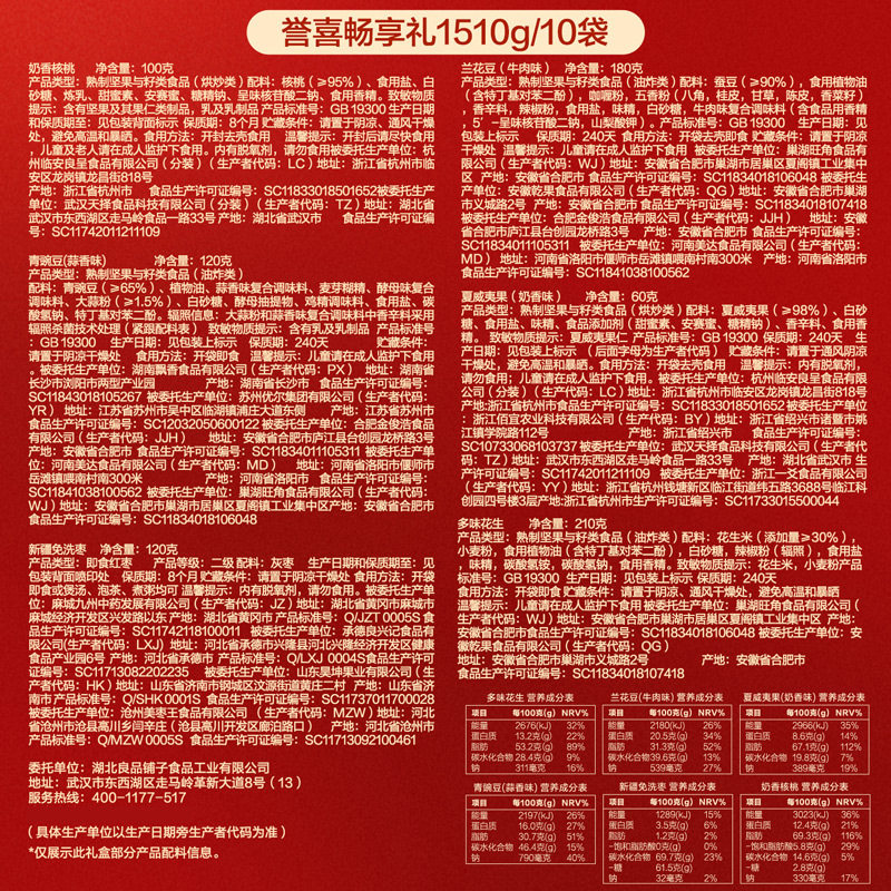 良品铺子每日坚果礼盒送礼过节日年货节干果食品过年休闲零食礼包