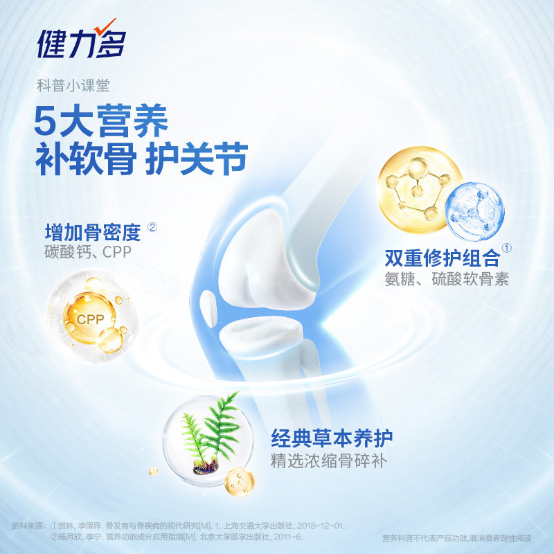 【保健品】健力多蓝软骨素中老年氨糖 天猫超市氨糖软骨素/骨胶原