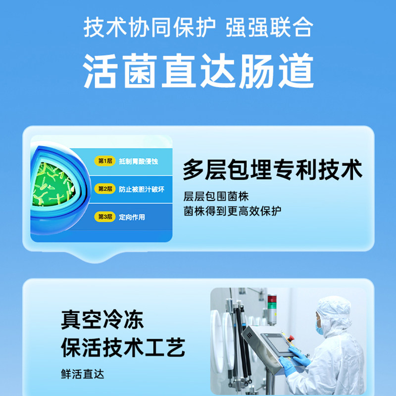 4盒】乐力益生菌善拓肠胃成人儿童女性复合调理益生元肠道冻干粉