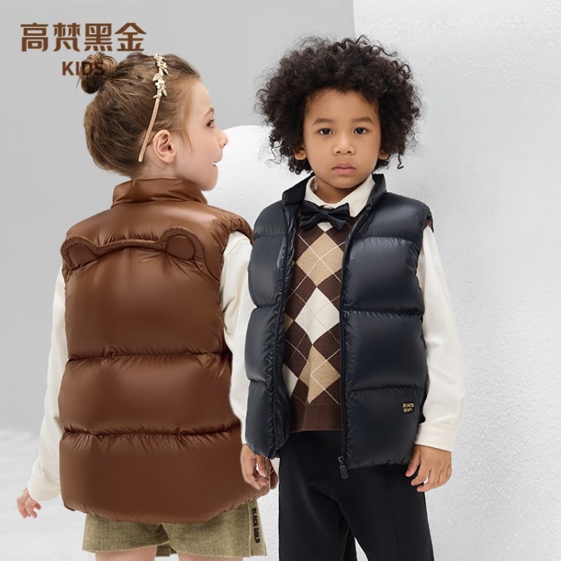 【高梵黑金儿童鹅绒服】4.0黑金宝贝抗菌绒2024新款加厚羽绒马甲,淘宝优惠券,粉丝福利购,淘宝优惠卷