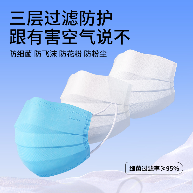 袋鼠医生三层防护只一次性医疗口罩 天猫超市口罩（器械）