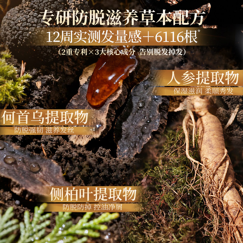 霸王首乌强韧洗发液洗发水盈亮何首乌强韧柔顺发根洗头液洗发膏