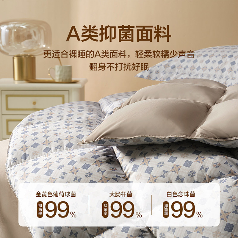 水星出品百丽丝家纺7A级抗菌鹅毛被保暖冬被家用被子被芯床上用品,淘宝优惠券,粉丝福利购,淘宝优惠卷