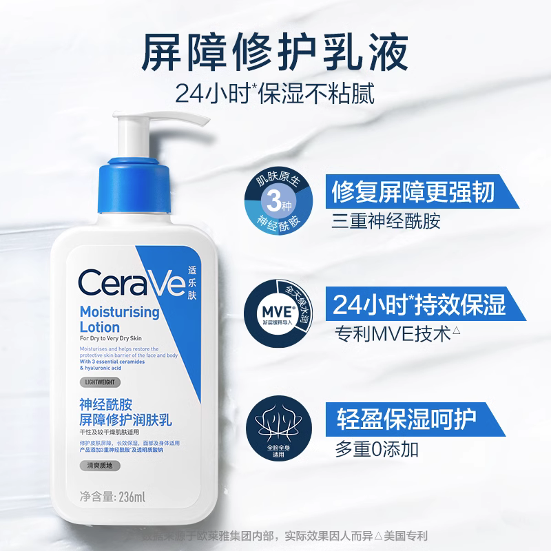 CeraVe/适乐肤C乳保湿屏障修护乳神经酰胺乳液保湿补水236ml - 图0