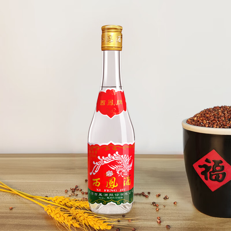 西凤酒 西凤45度七两半纯粮食酒375ml*1瓶  绵柔凤香型七两半白酒