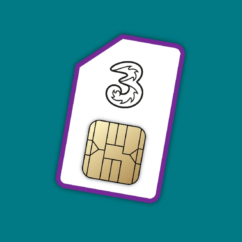 爱尔兰英国5G电话卡伦敦无限流量旅游流量上网卡北欧手机卡Three - 图0