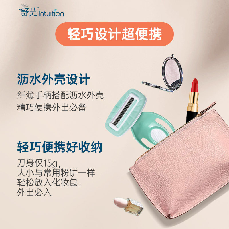 Schick/舒适舒芙女士敏感肌小皂头脱毛刀1刀架1刀头