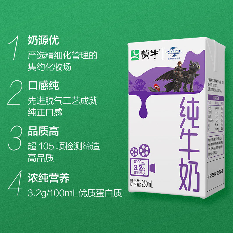 蒙牛营养早餐纯牛奶全脂灭菌乳250ml*24盒*2箱优质乳蛋白,淘宝优惠券,粉丝福利购,淘宝优惠卷