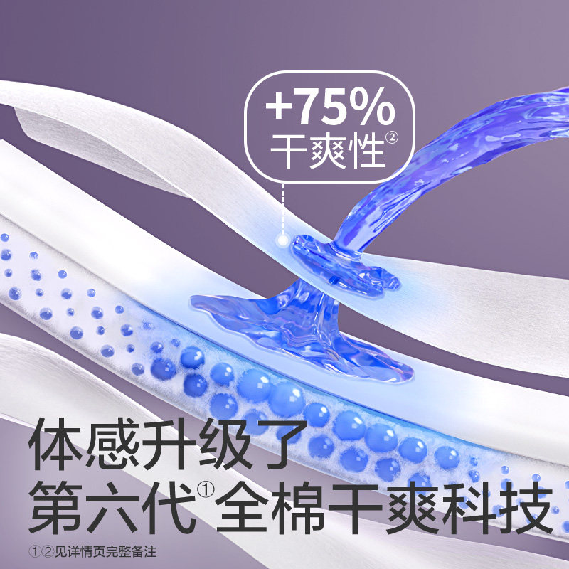 全棉时代奈丝公主卫生巾安心裤女经期夜用姨妈裤安睡裤M-L码12片